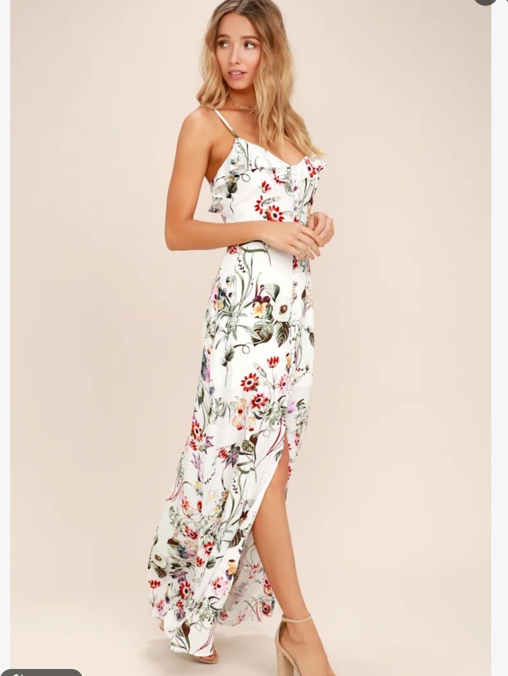 Lulus Bloom On Floral Maxi Dress